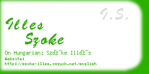 illes szoke business card